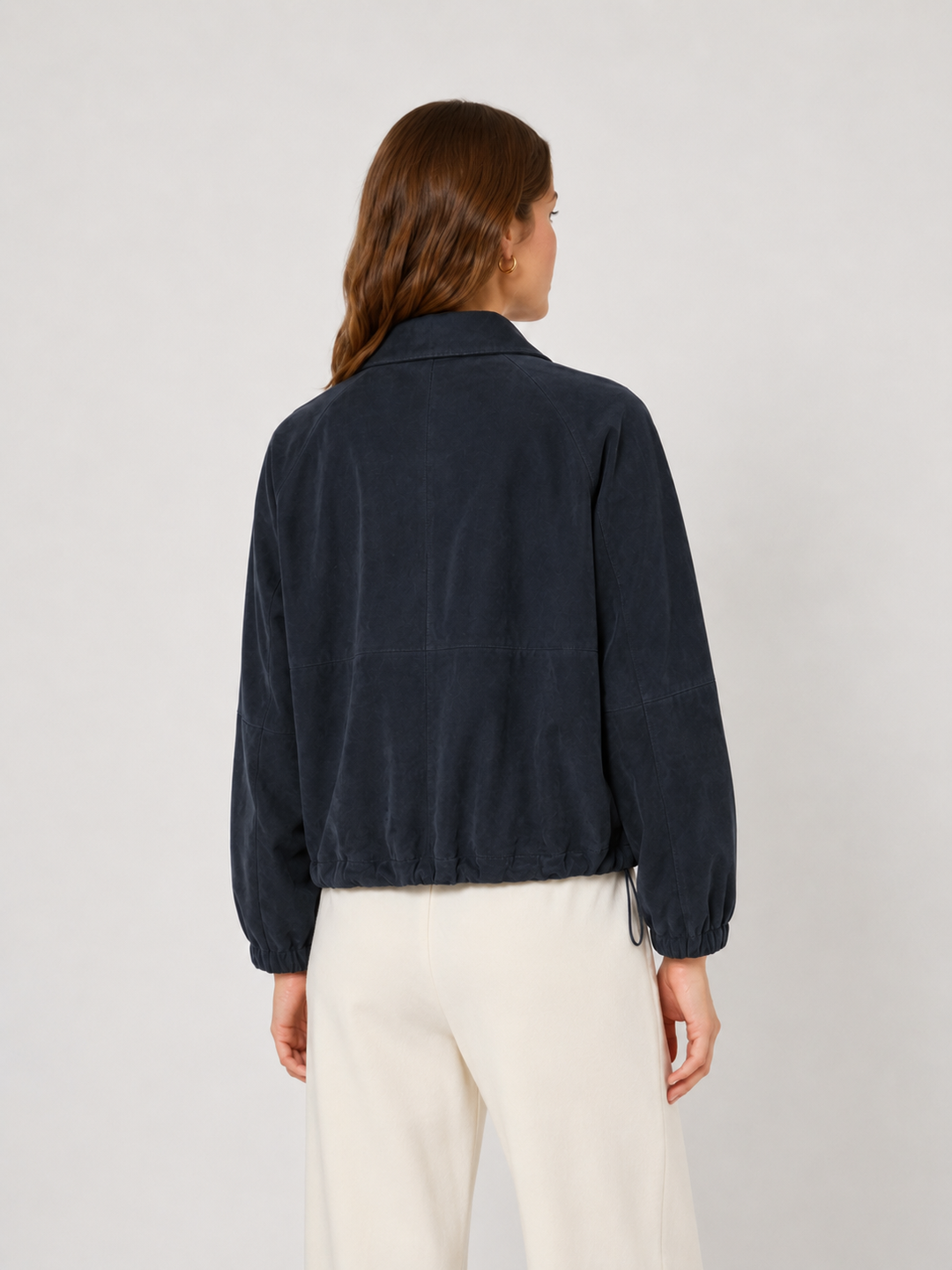 Giacca in suede blu