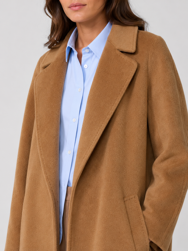 Cappotto Cammello con Cintura