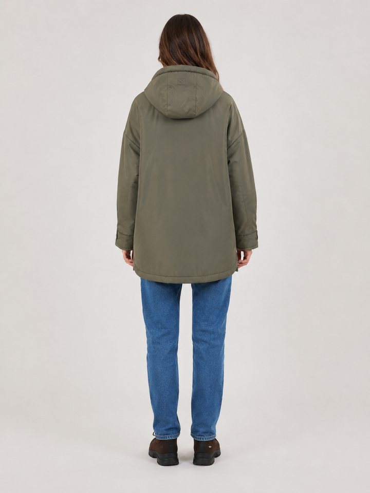 Parka corto imbottito con teddy