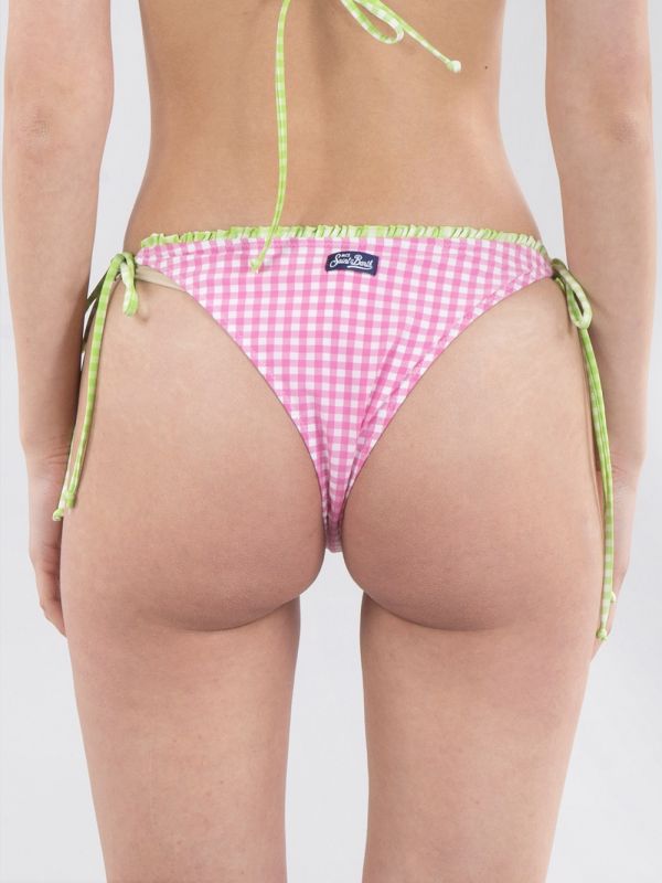 COSTUME SLIP LAVINYA A QUADRETTI BIANCO, ROSA E VERDE