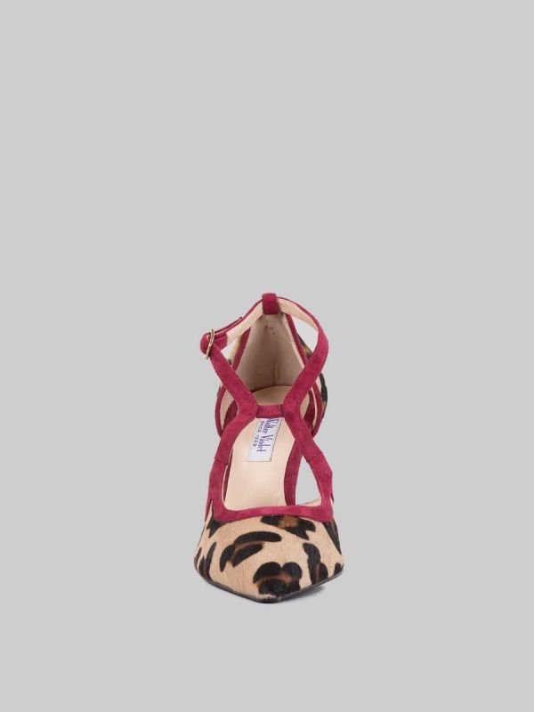 DÉCOLLETÉ IN CAVALLINO ANIMALIER E PELLE SCAMOSCIATA