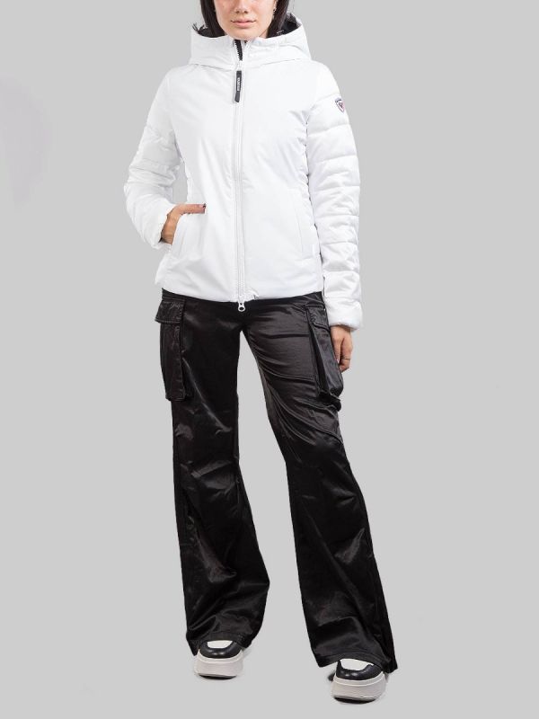 WHITE SPORTS JACKET WITH HOOD