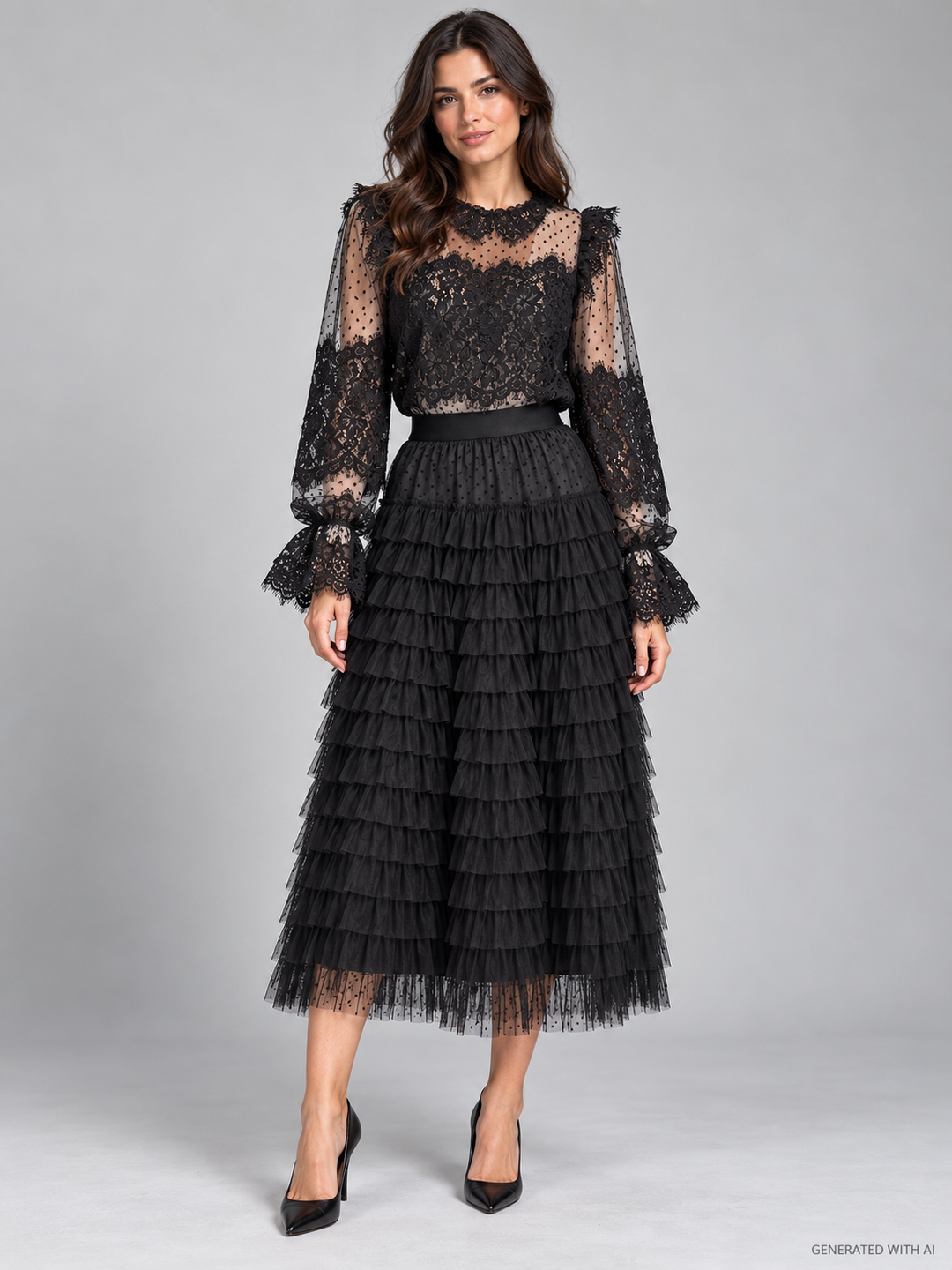 Blusa in pizzo
