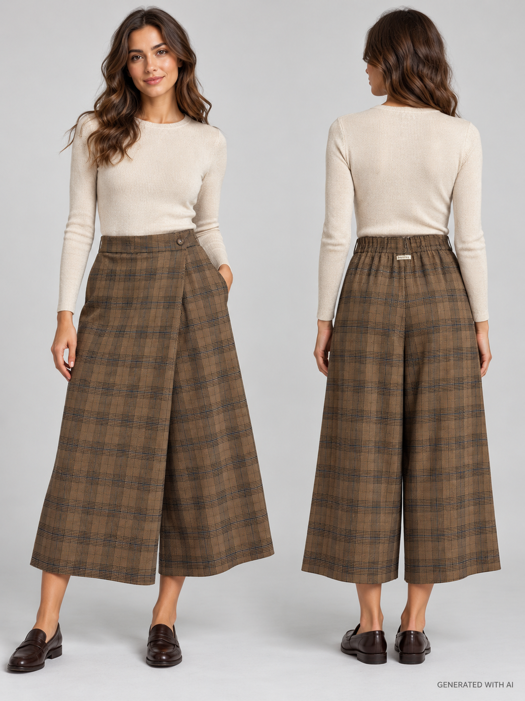 Gonna pantalone in check
