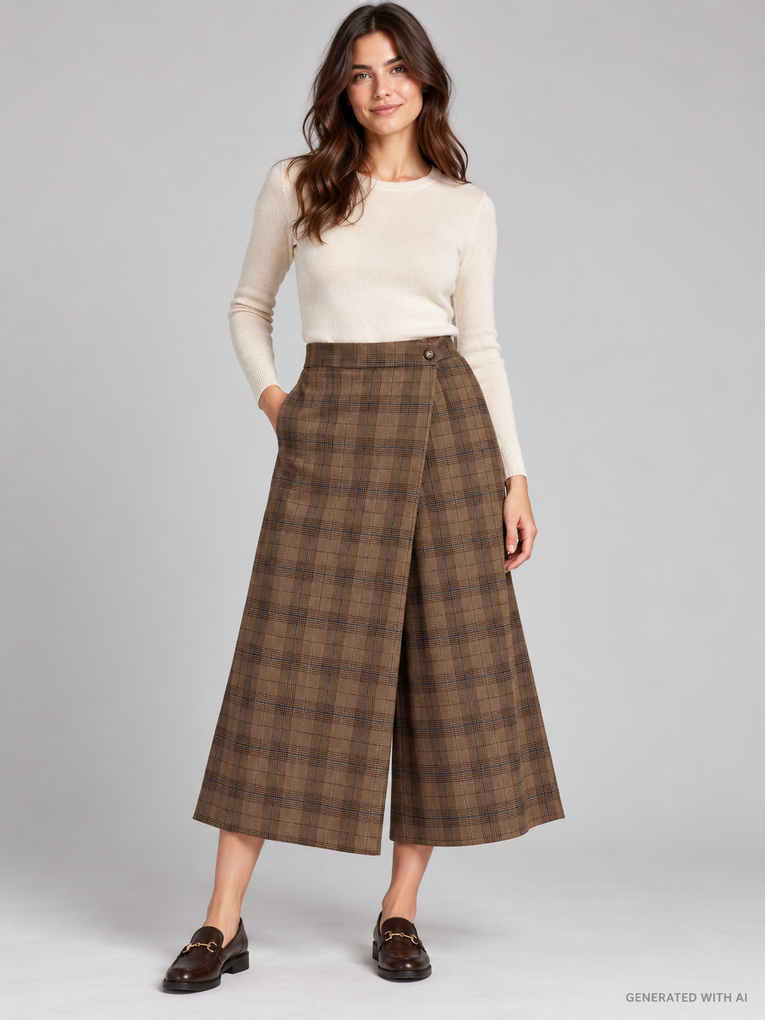 Gonna pantalone in check