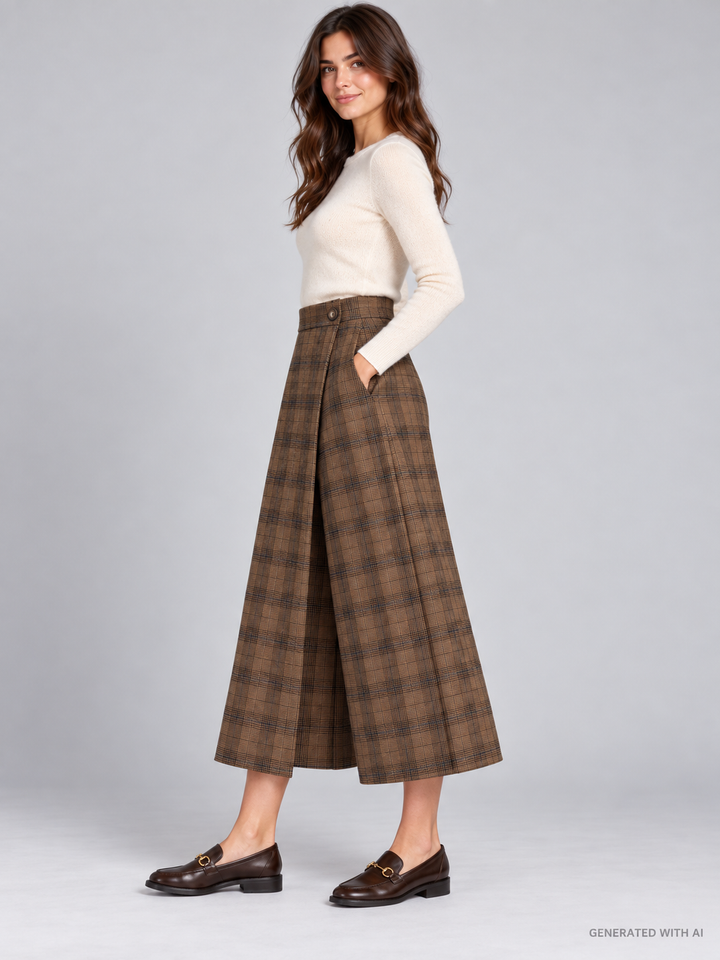 Gonna pantalone in check