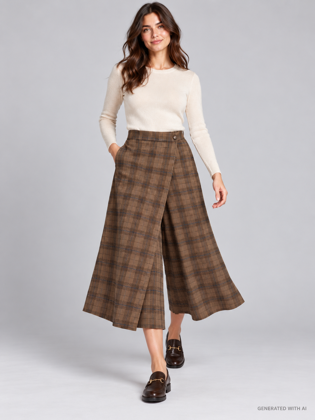 Gonna pantalone in check