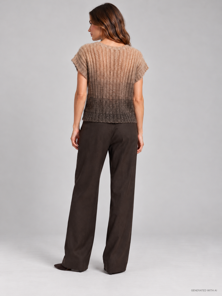 Gilet in maglia con paillettes