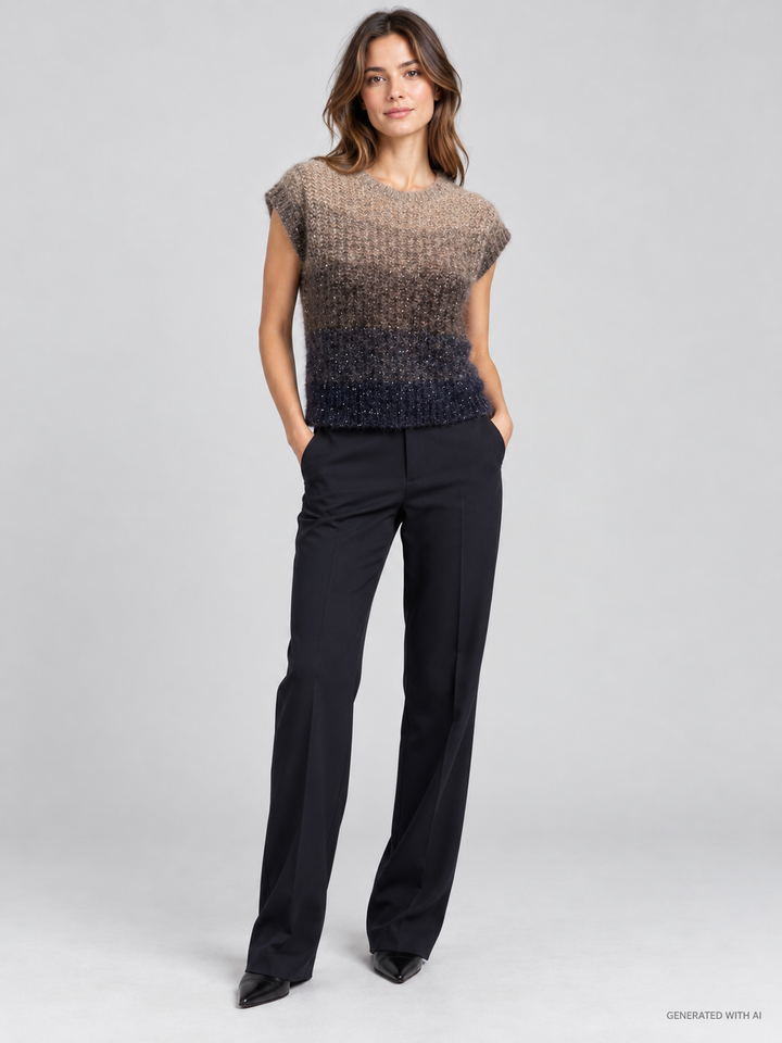 Gilet in maglia con paillettes