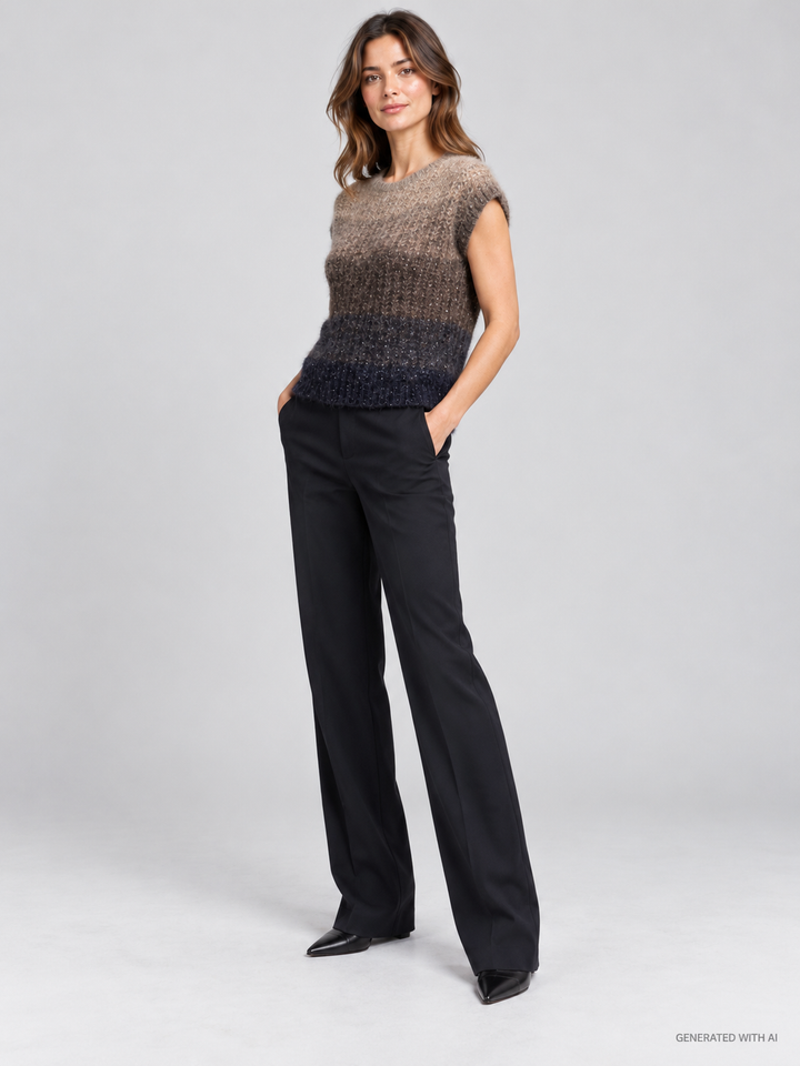 Gilet in maglia con paillettes
