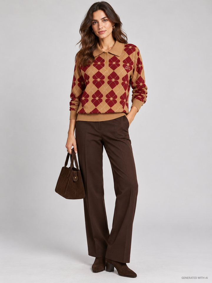 Polo Argyle Hearts