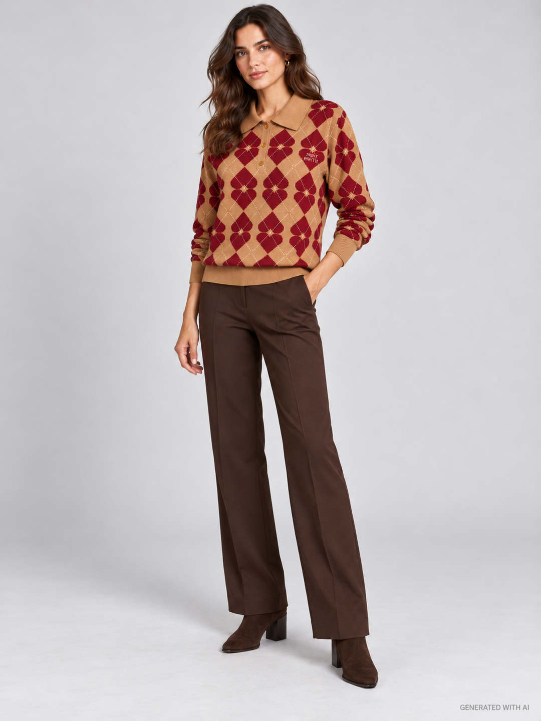 Polo Argyle Hearts