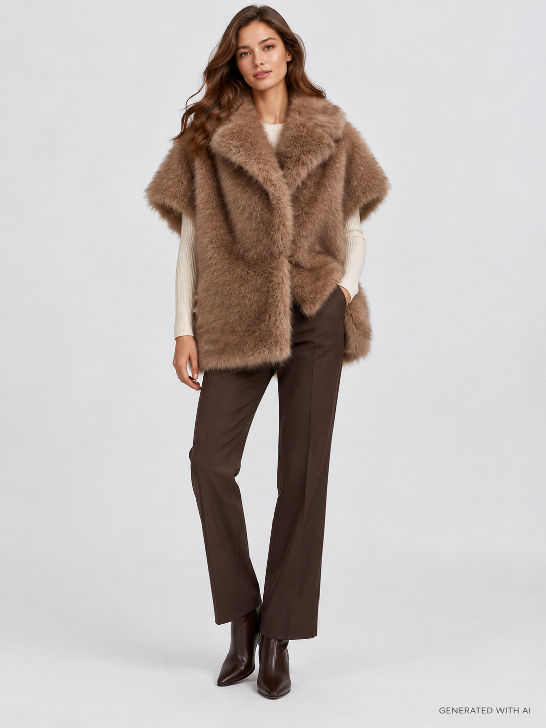 Gilet in pelliccia effetto volpe