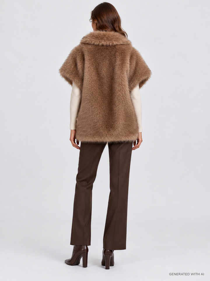 Gilet in pelliccia effetto volpe