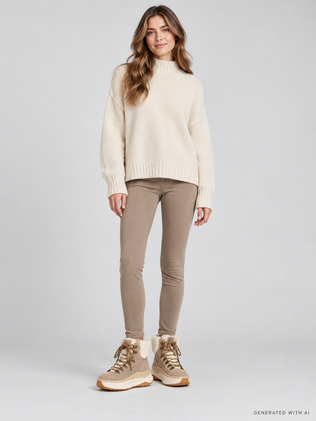 Moon Boot Moon247 City Mid Beige in Shearling