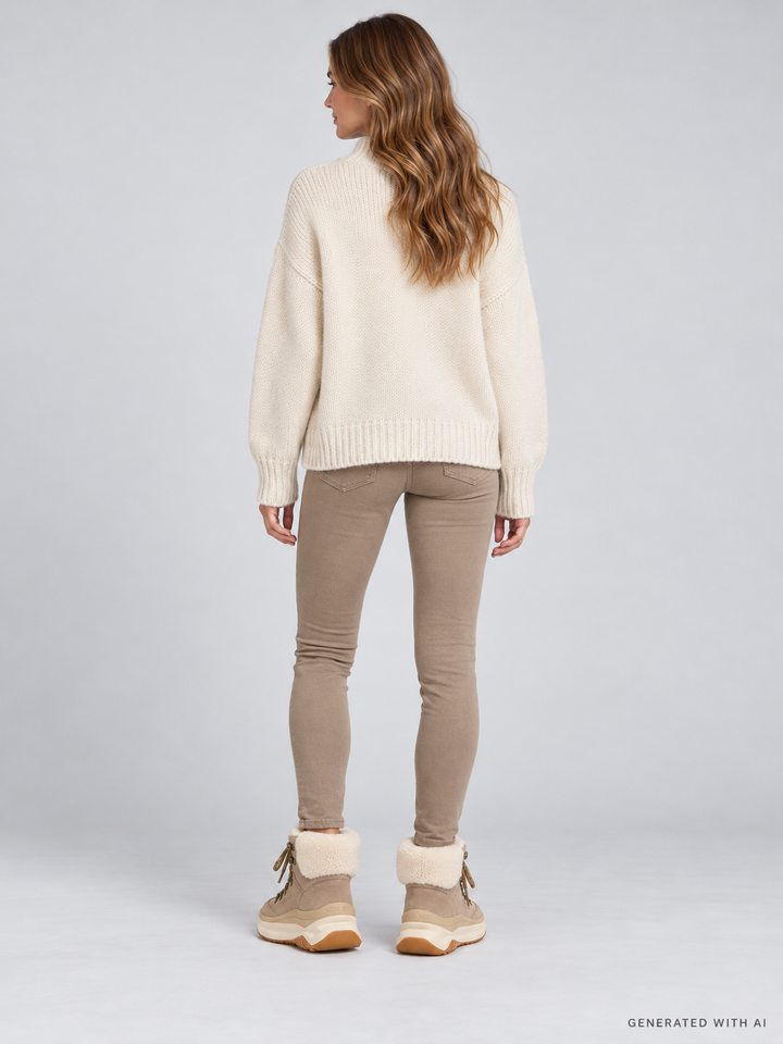 Moon Boot Moon247 City Mid Beige in Shearling