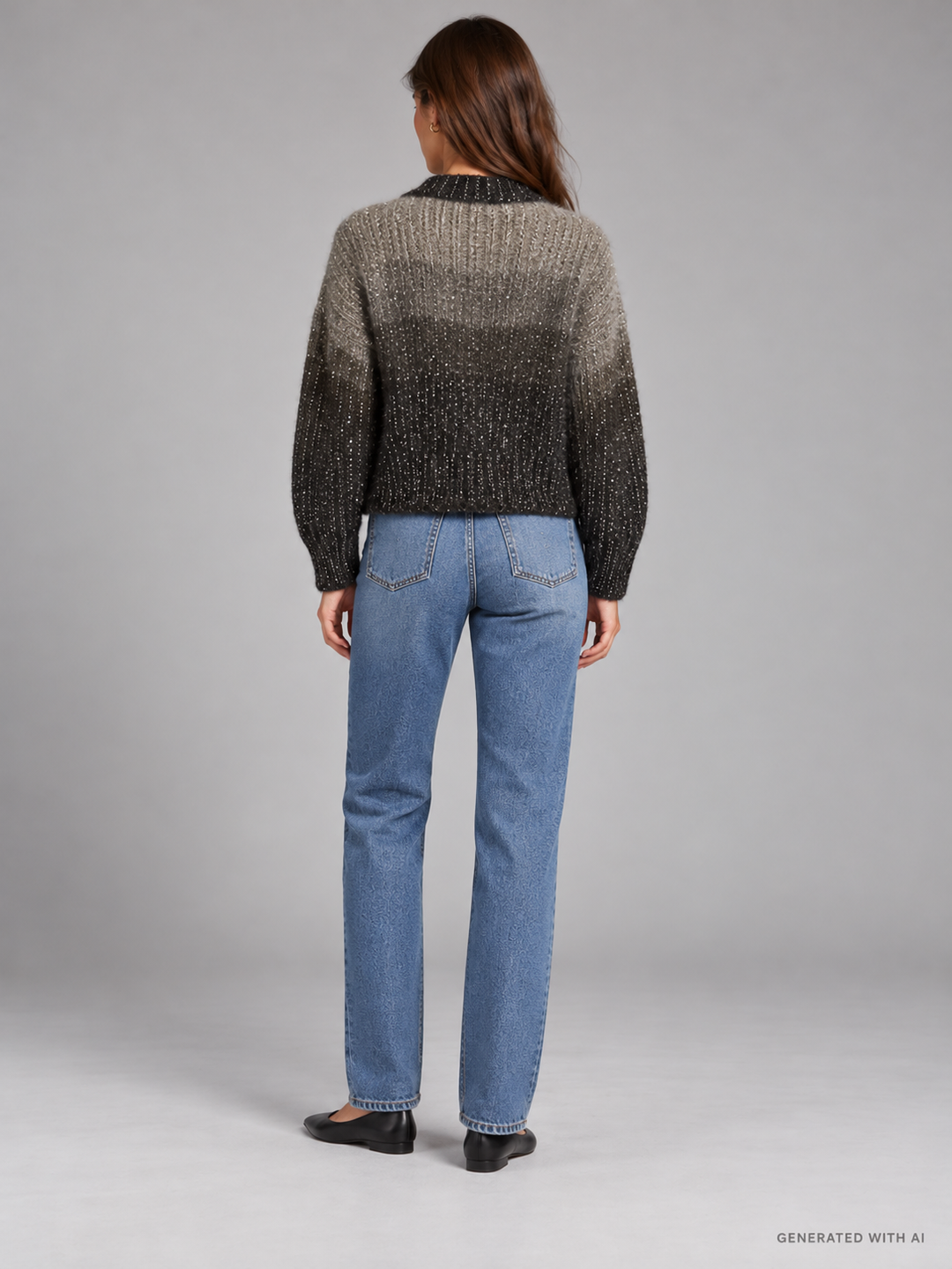 Cardigan dégradé con paillettes