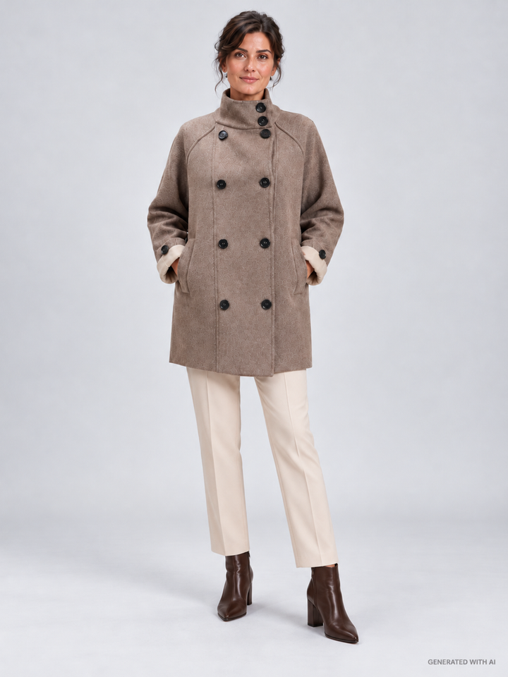 Caban Doppiopetto in Merinos e Cashmere