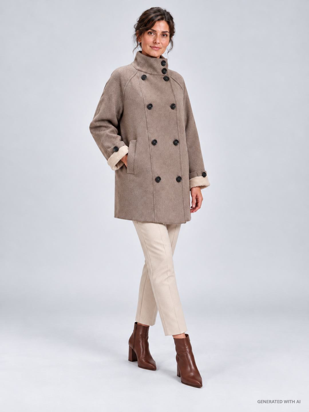 Caban Doppiopetto in Merinos e Cashmere