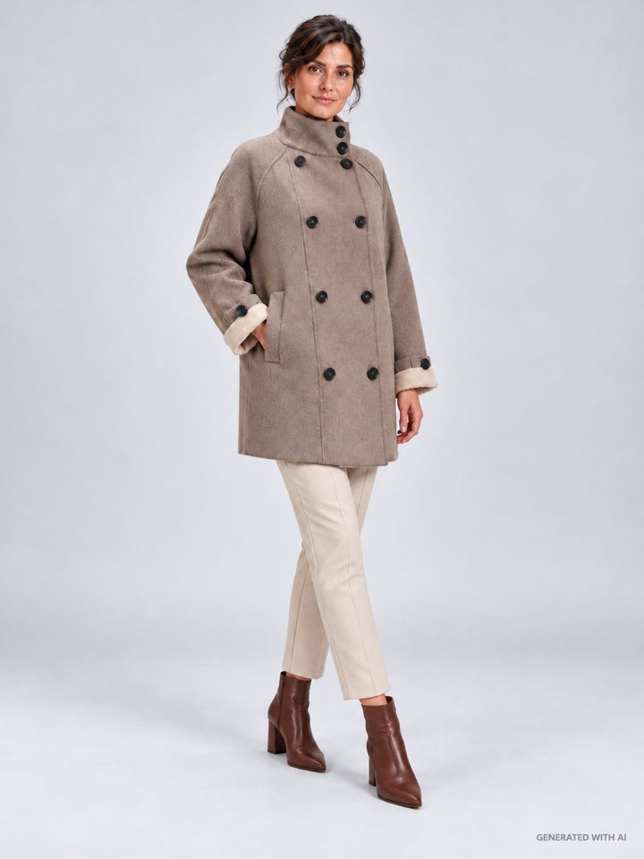 Caban Doppiopetto in Merinos e Cashmere