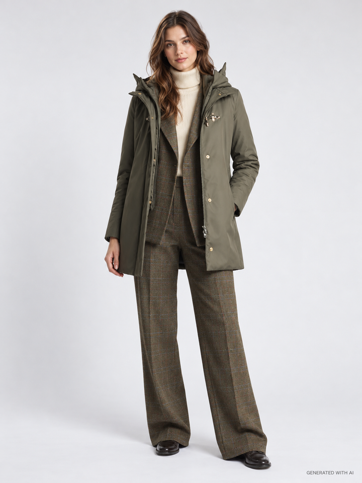 Toggle Coat in gabardine tecnico