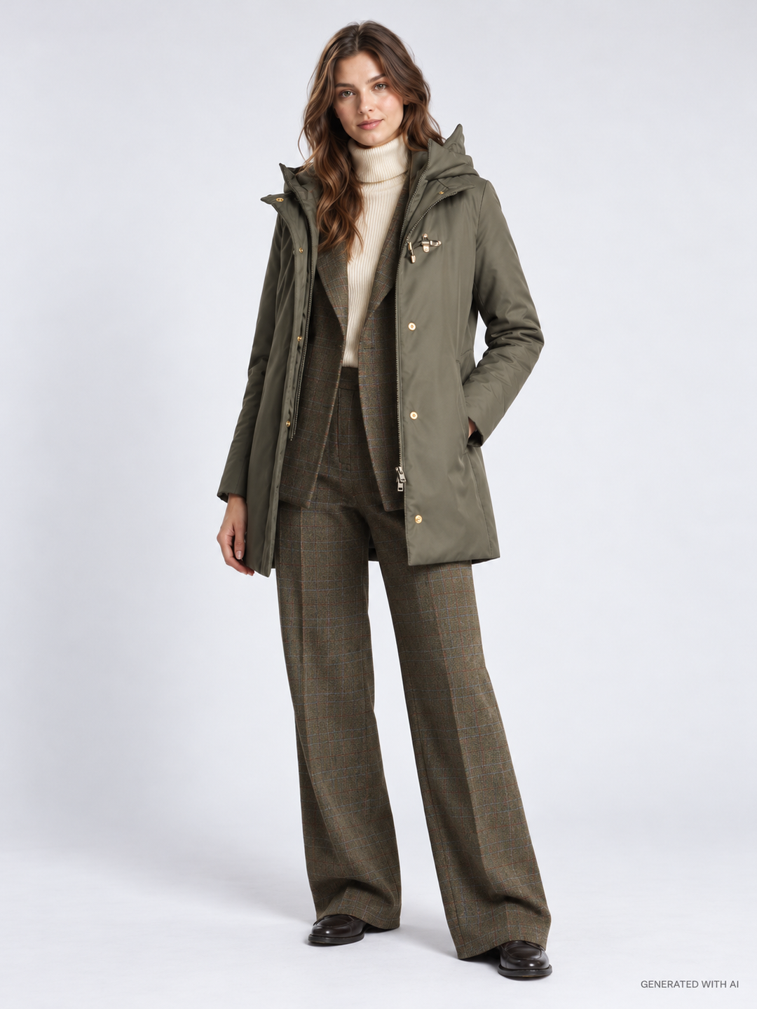 Toggle Coat in gabardine tecnico