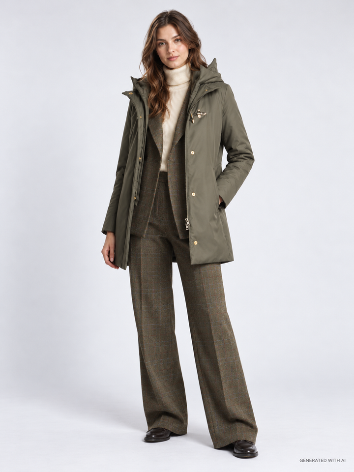 Toggle Coat in gabardine tecnico