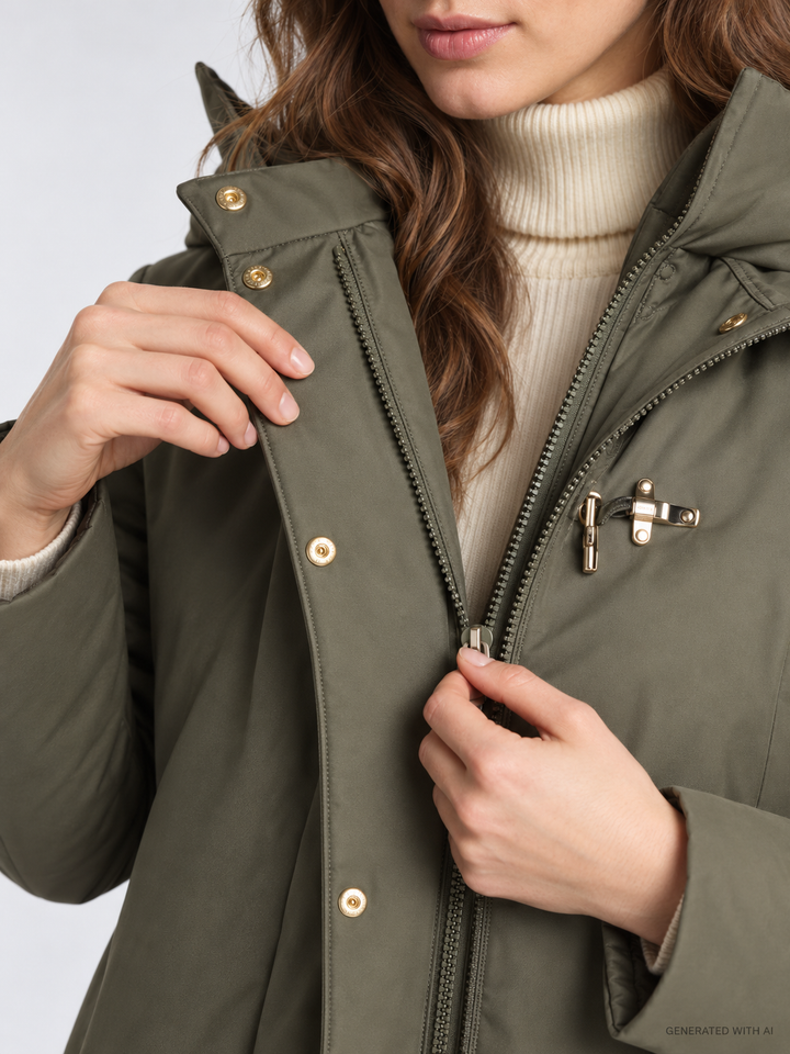 Toggle Coat in gabardine tecnico