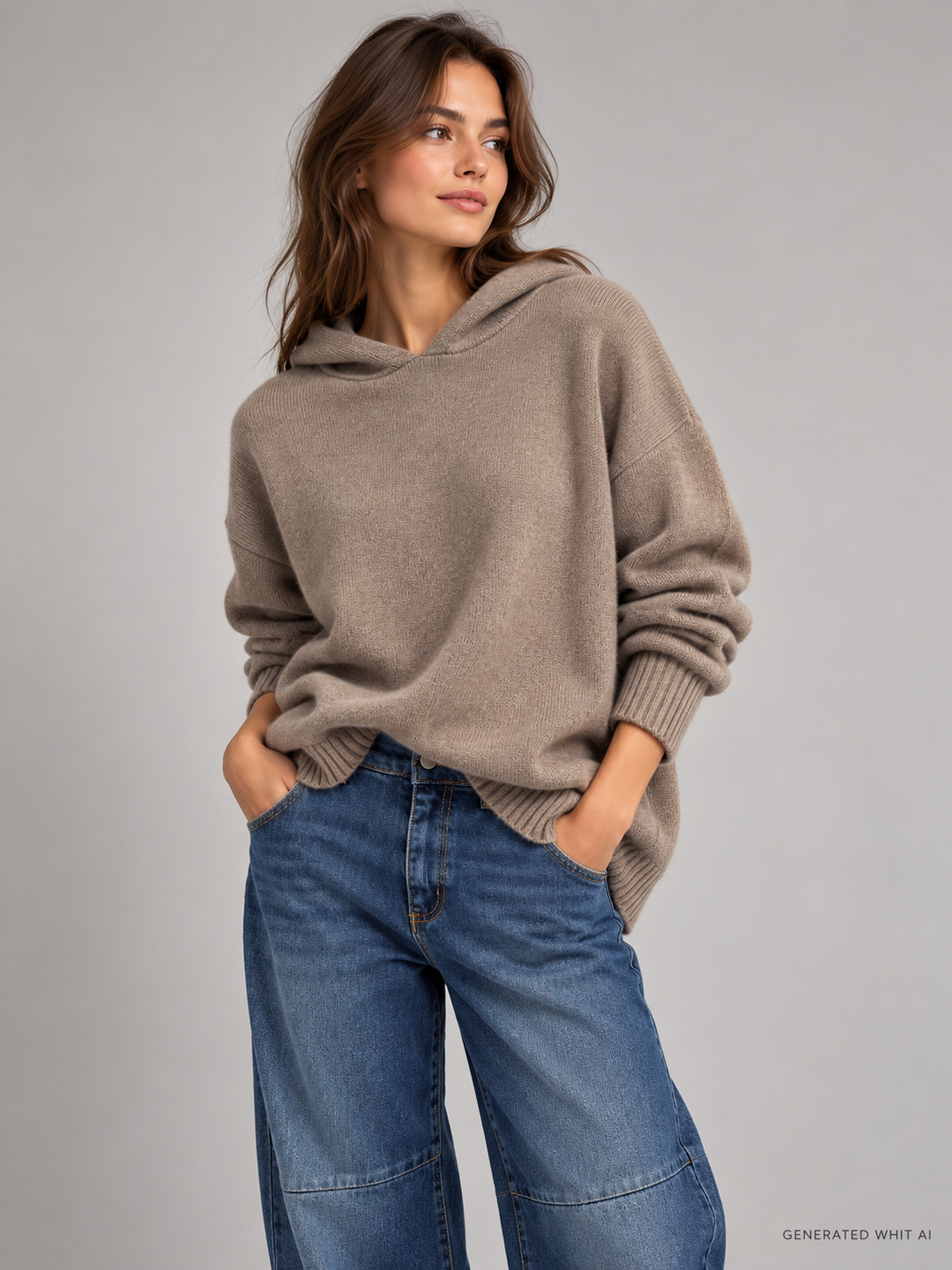 Maglia MELIOR con cappuccio in misto lana e cashmere