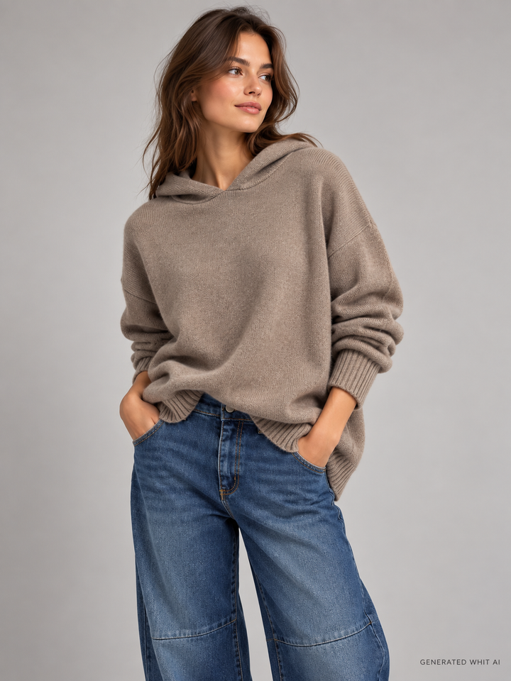 Maglia MELIOR con cappuccio in misto lana e cashmere