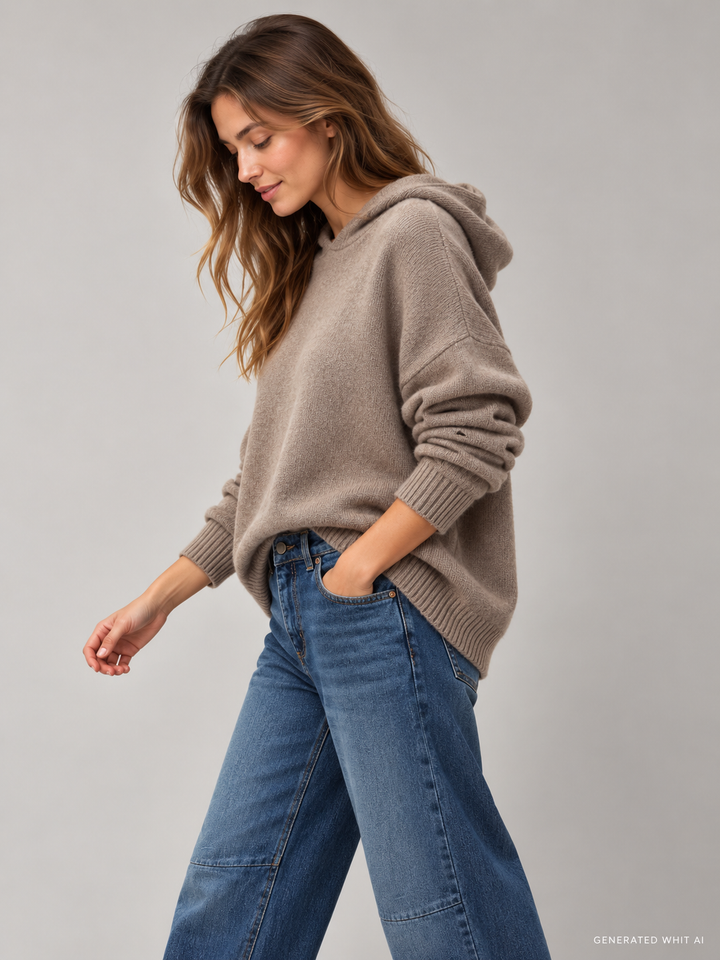 Maglia MELIOR con cappuccio in misto lana e cashmere