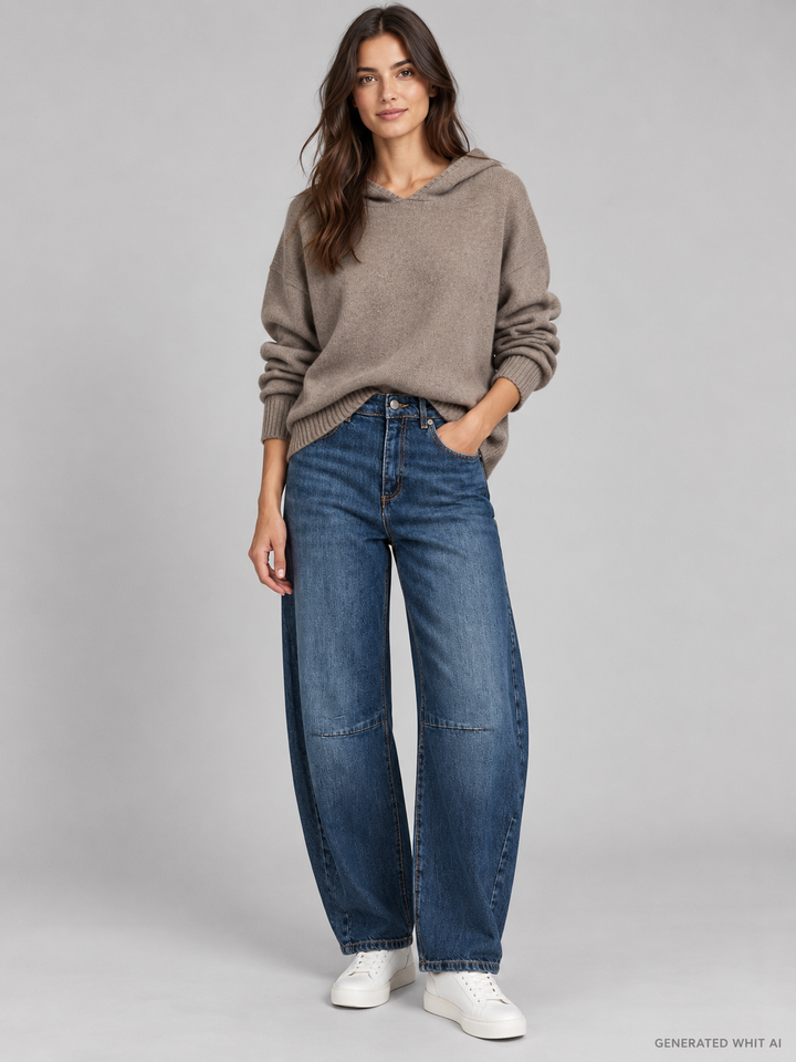 Jeans MOURO in denim con gamba balloon