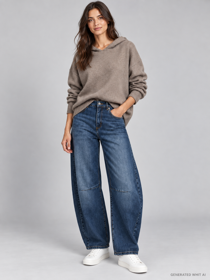 Jeans MOURO in denim con gamba balloon