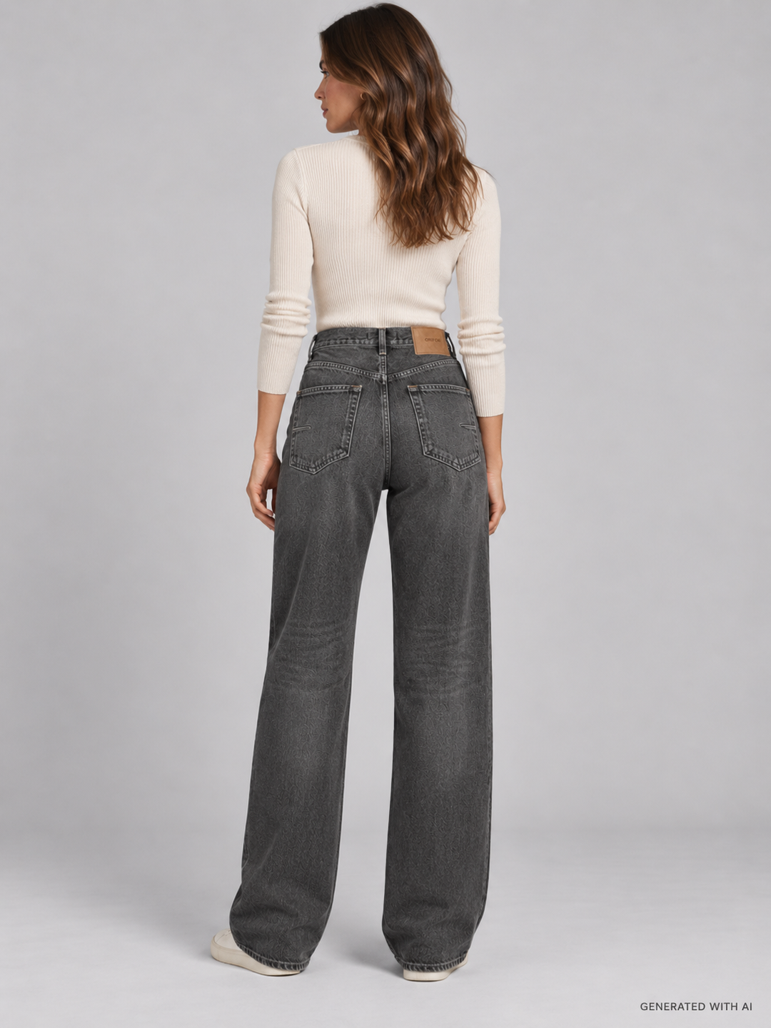 Jeans BERYL wide leg nero lavato