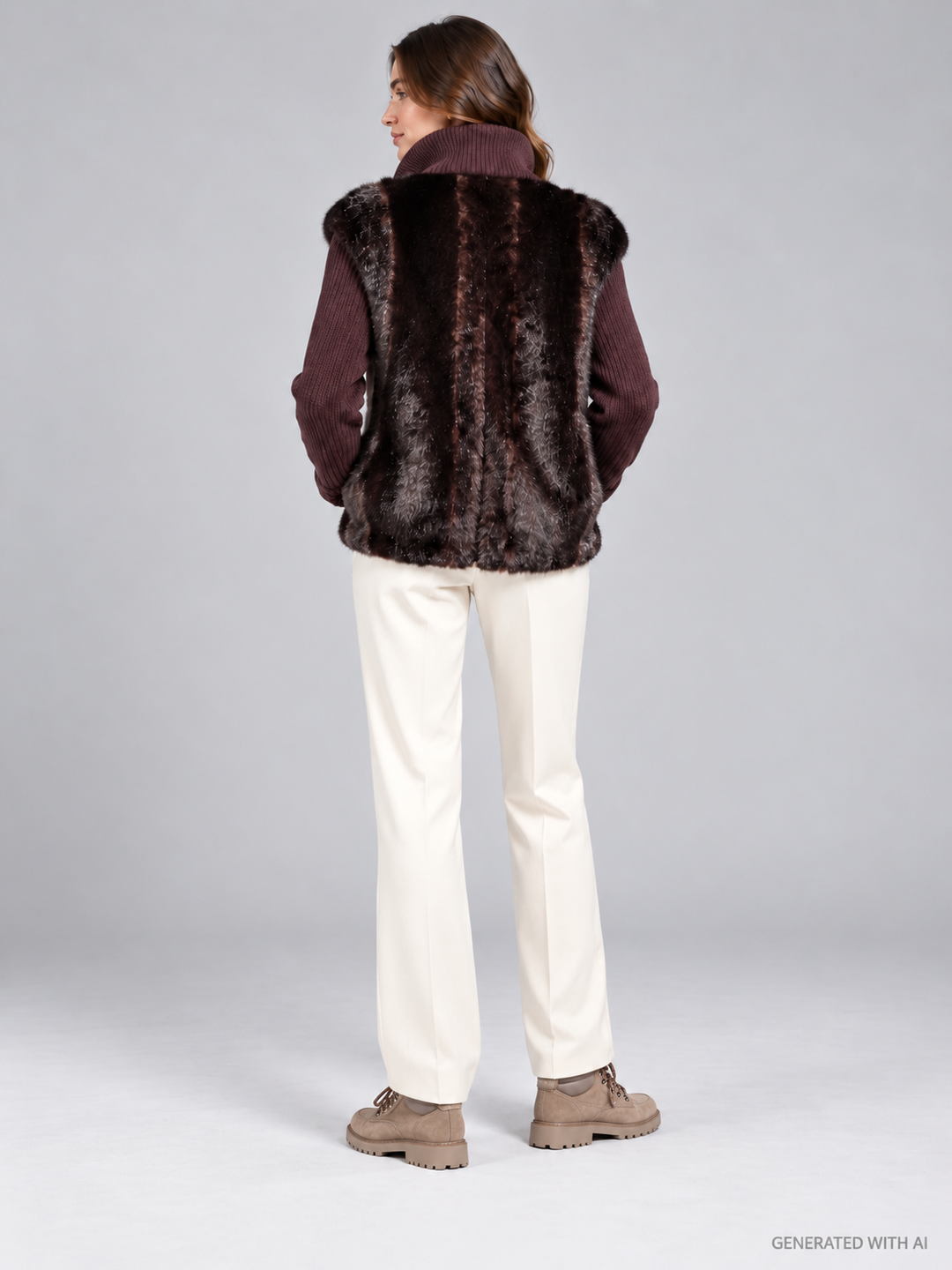 Giacca Gray Fur marrone