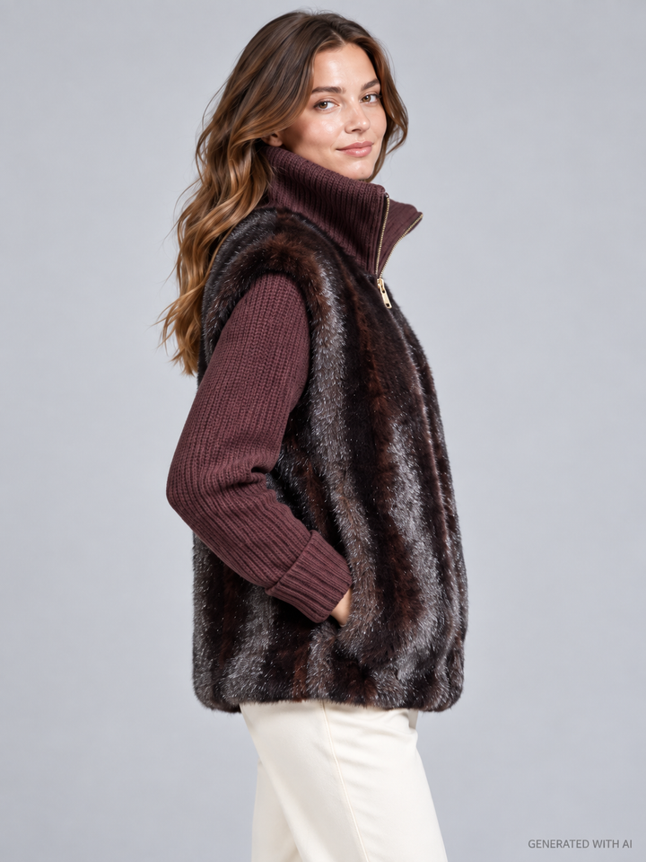 Giacca Gray Fur marrone