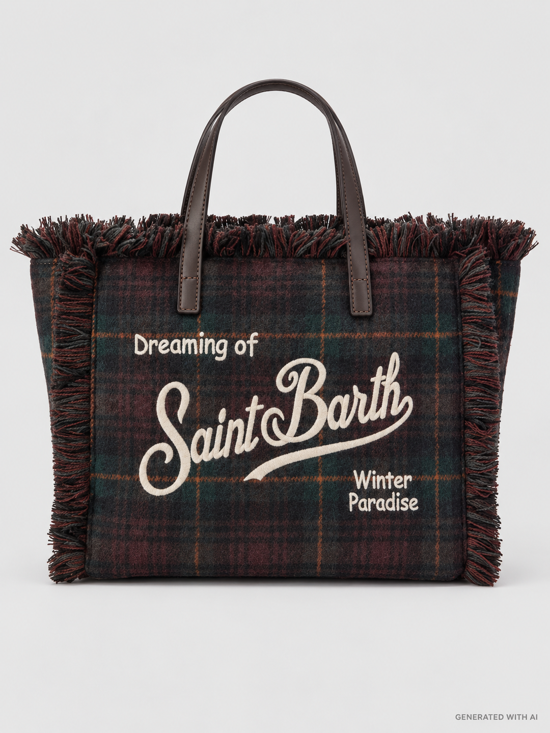 Borsa Colette in misto lana tartan