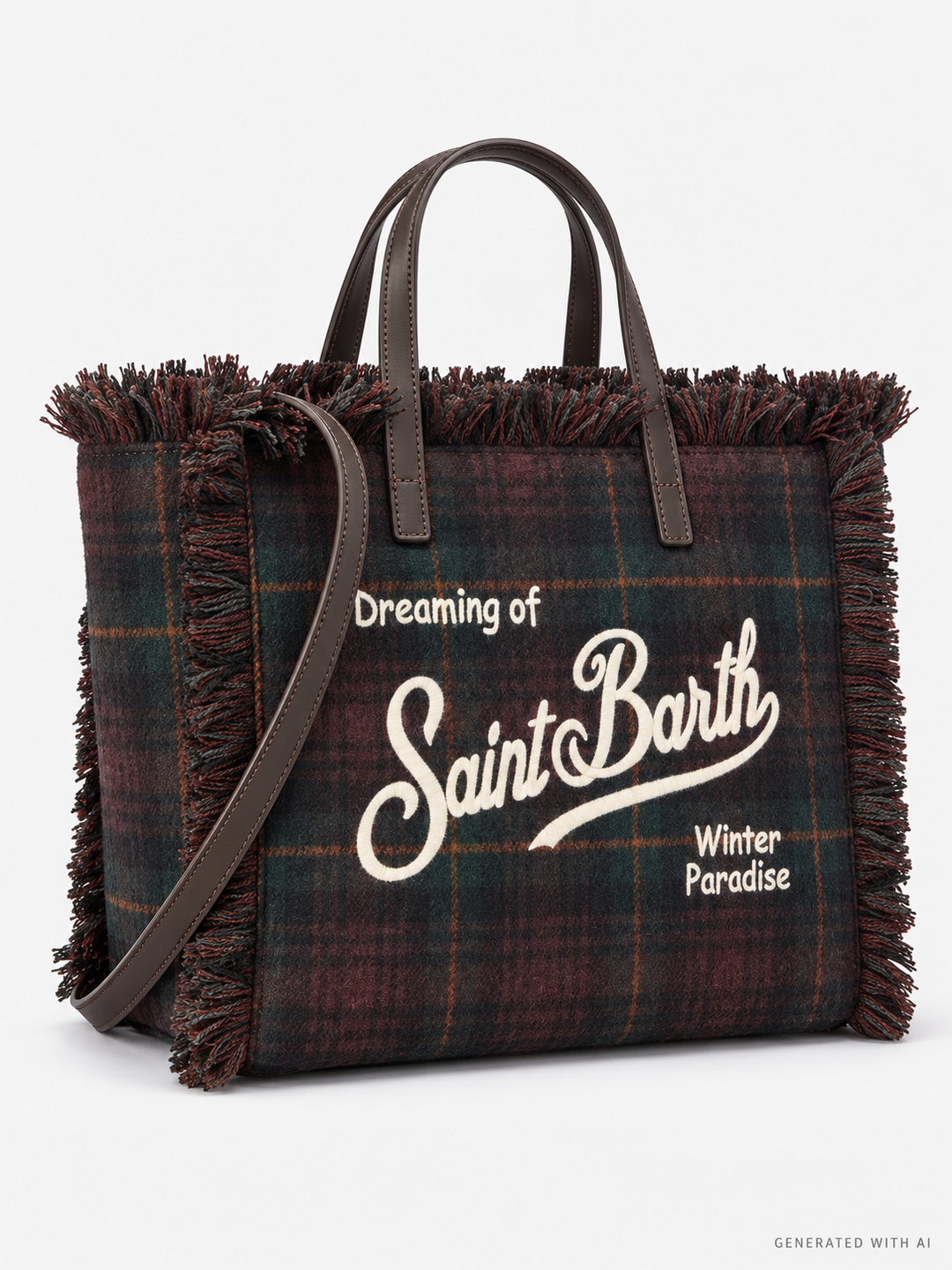 Borsa Colette in misto lana tartan