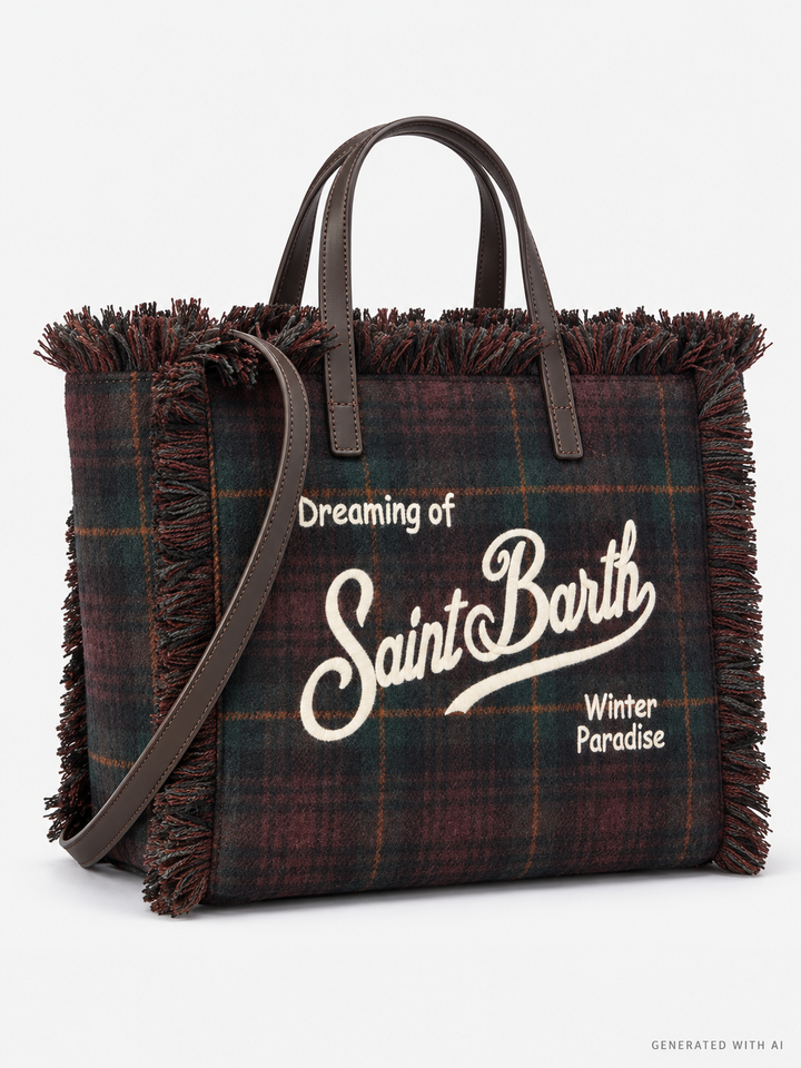 Borsa Colette in misto lana tartan