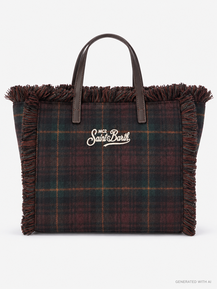 Borsa Colette in misto lana tartan