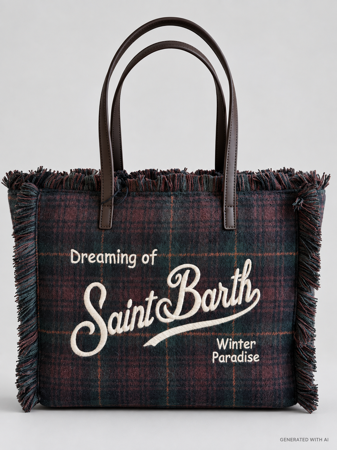 Borsa Vanity in tartan misto lana