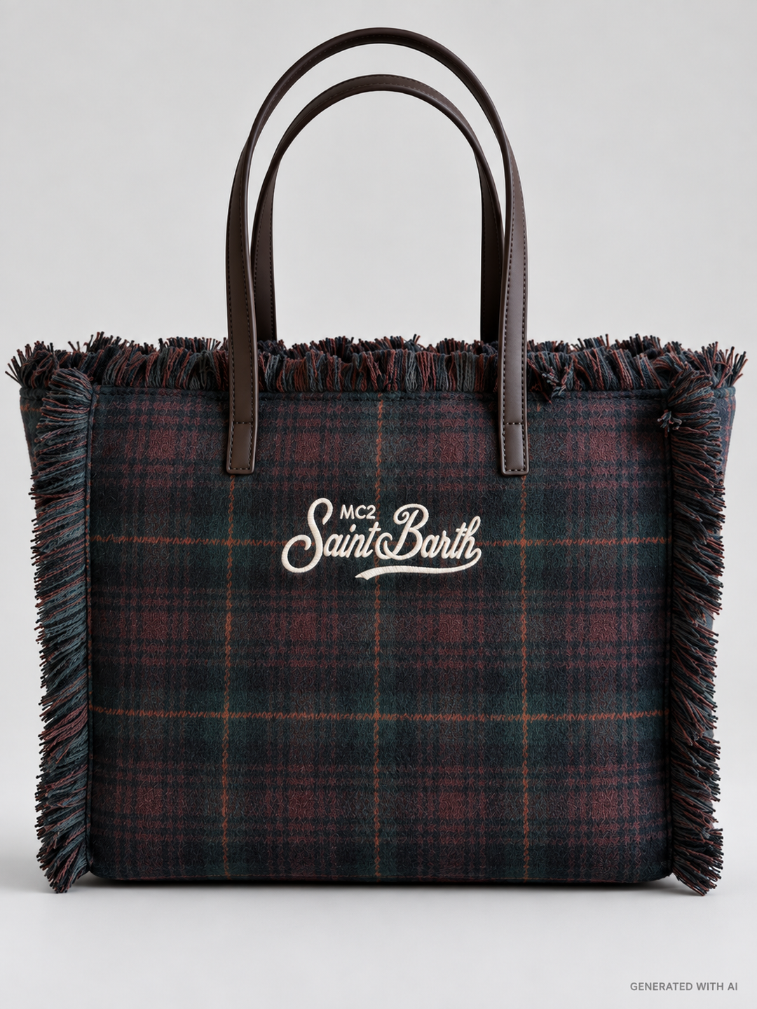 Borsa Vanity in tartan misto lana