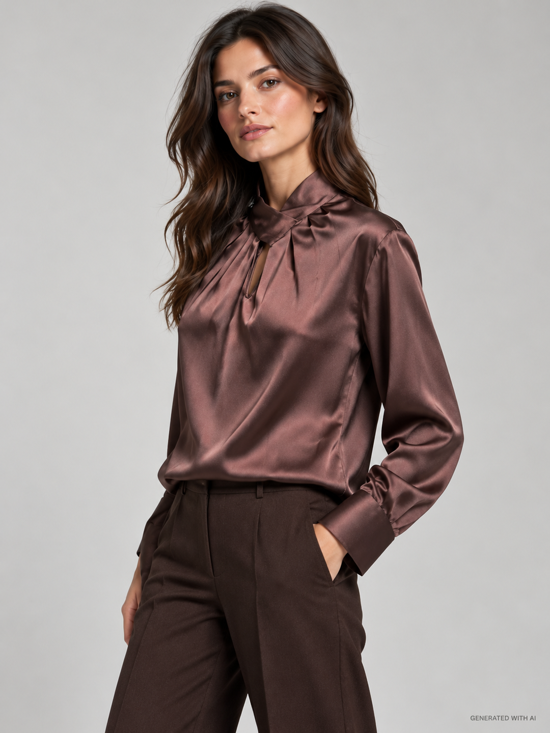 Camicia nodo in raso