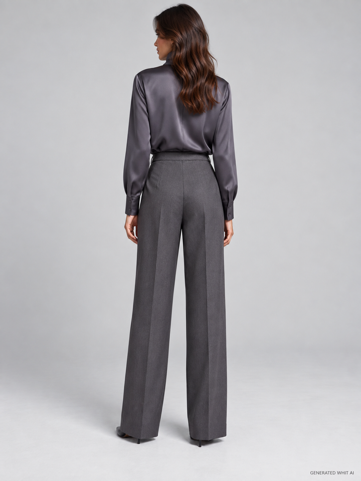 Pantaloni wide leg con coulisse