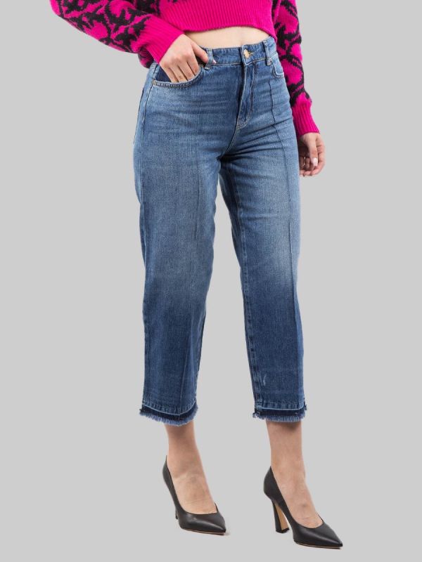 JEANS BARBRA BOYFRIEND CON PROFILI SFRANGIATI AL FONDO