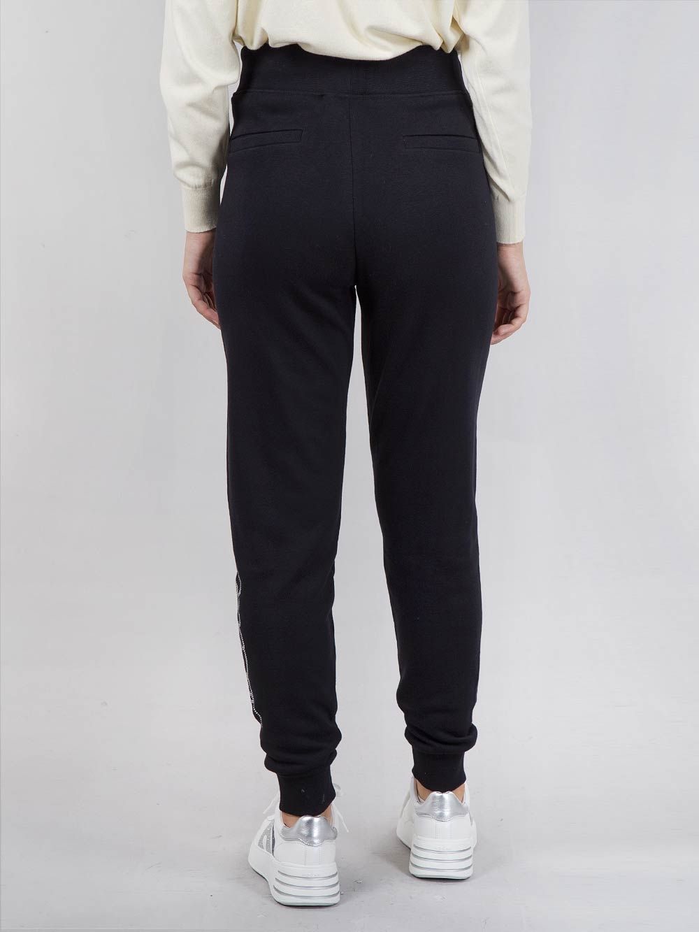 JOGGER IN COTONE CON LOGO KARL IN STRASS