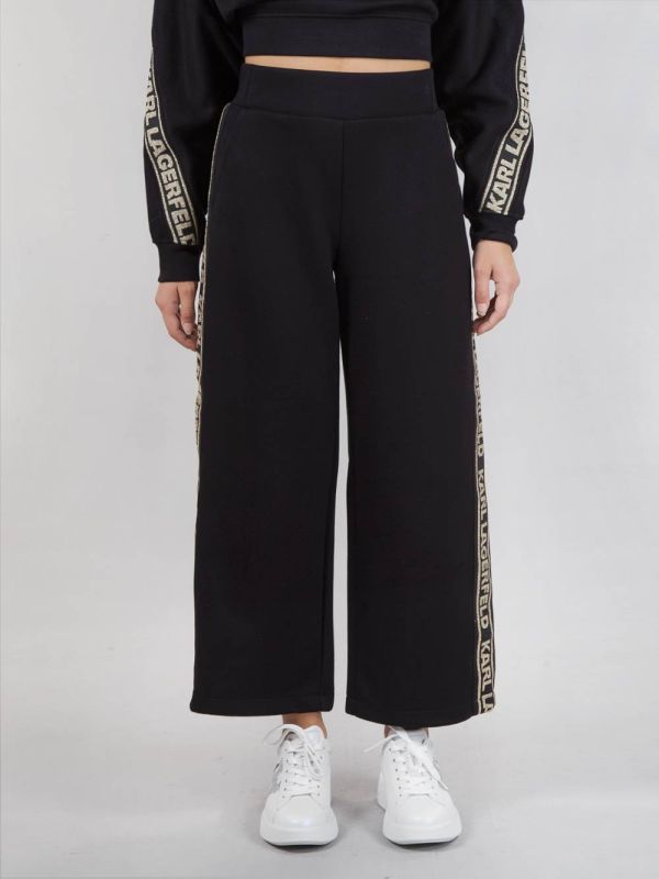JOGGER IN COTONE CON NASTRO LOGATO