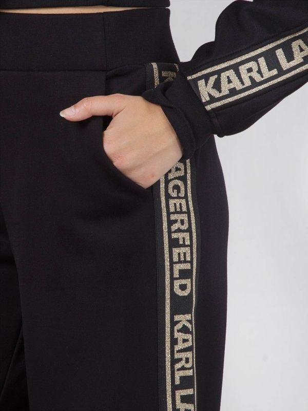 JOGGER IN COTONE CON NASTRO LOGATO