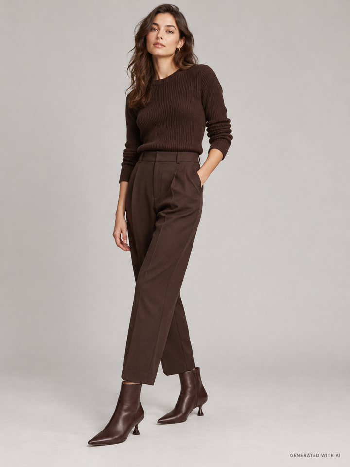 Stivaletti in Pelle con Tacco Kitten