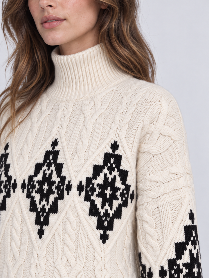 Maglia a Trecce con Rombi